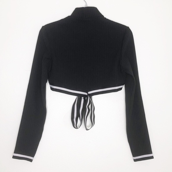 MICHI Cutout Crop Top APEX RIBBED LONG SLEEVE - Picture 9 of 15